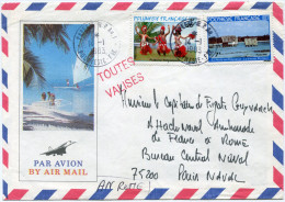 POLYNESIE LETTRE PAR AVION AVEC GRIFFE ROUGE "TOUTES VALISES" DEPART PAPEETE-R.P. AN. 1  14-1-1983 POLYNESIE Fse - Briefe U. Dokumente