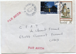 POLYNESIE LETTRE PAR AVION DEPART CENTRE-TRI-AVION-FAAA 2-5-1987 ILE-DE-TAHITI  POUR LA FRANCE - Briefe U. Dokumente