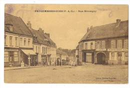 Cpa: 62 FAUQUEMBERGUES (ar. Saint Omer) Rue Monsigny (Estaminet, Pompe Essence, Café - Restaurant) - Fauquembergues