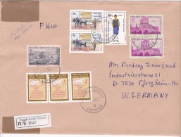 REGISTERED  COVERS  ,9 STAMPS  1990  TURKEY. - Lettres & Documents