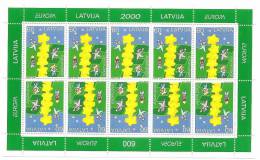 Lettonie - Letland - Latvia  Europa CEPT 2000  MINI SHEET - MNH - 2000