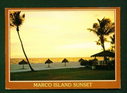 USA  -  Marco Island Sunset  Used Postcard As Scans - Naples