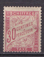 N° 34  Taxes 30c Rouge Orangé  Neuf Avec Charnière Très Beau Timbre - 1859-1959.. Ungebraucht