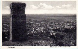 Ettlingen - S/w Blick Von Der Bismarcksäule - Ettlingen