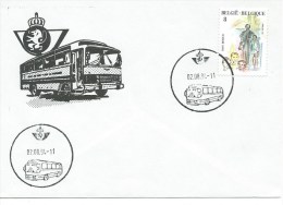 België    Omslag     2129  (O)   Afstempeling Postautobus - Enveloppes