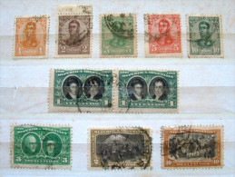 Argentina 1908 - 1910 - San Martin - Belgrano - Rodriguez Peña - Oblitérés