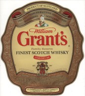 03452 " WILLIAM GRANT'S FAMILY RESERVE FINEST SCOTCH WHISKY" ETICHETTA ORIG. - ORIGINAL LABEL. - Whisky