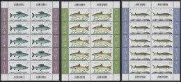 !a! GERMANY 2015 Mi. 3169-3171 MNH SET Of 3 SHEETS(10) - Freshwater Fishes - 2011-2020