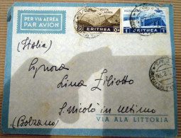 STORIA POSTALE -BUSTA COVER - ADDIS ABEBA ITALIA     AEREA  50 CENTESIMI 1 LIRA  1938 POSTA MILITARE 130E - Ethiopie