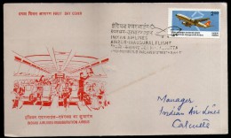 India 1976 Indian Airlines Airbus - Inaugural Flight DELHI - CALCUTTA Aviation Transport First Flight Cover # 16266 - Poste Aérienne