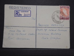 Malaisie - Enveloppe En Recommandée De Kemaman Pour Lumpuren 1959 - Aff. Plaisant - A Voir - Lot P14695 - Fédération De Malaya