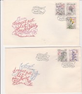 TCHECOSLOVAQUIE - N° 2328 A 2332 SUR 2 LETTRES -THEME FLEURS  ANNEE 1979 - Covers & Documents