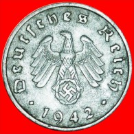 ★SWASTIKA: GERMANY ★ 10 PFENNIG 1942F! LOW START★ NO RESERVE! Second World War (1939-1945) - 10 Reichspfennig