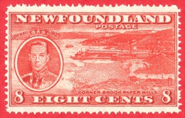 Canada Newfoundland # 236 -  8 Cents  - Mint N/H - Dated  1937 - Coronation Issue / Émission Du Couronnement - 1908-1947