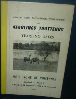 Catalogue De Vente Aux Enchéres De YEARLINGS TROTTEURS.1969.315 Pages - Reiten