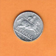SPAIN   10 CENTIMOS 1953  (KM # 766) - 10 Centimos