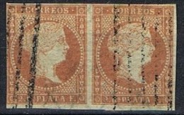 Par Sellos 2 Real Plata ANTILLAS, Cuba, Colonia Española, Num  3 º - Cuba (1874-1898)
