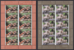 !a! GERMANY 2015 Mi. 3124-3125 MNH SET Of 2 SHEETS(10 Each) -Animal Babies - 2011-2020