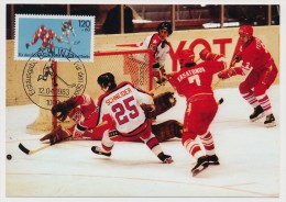 ALLEMAGNE BERLIN - 2 Cartes Maximum "Für Den Sport" (Pour Le Sport) - Hockey S/glace /Patinage Artistique - 1983 - Hockey (Ijs)