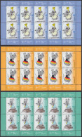 !a! GERMANY 2014 Mi. 3075-3077 MNH SET Of 3 SHEETS(10 Each) -Sports: Comics - 2011-2020