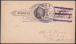 NA-52 CUBA. 1934. FLAGSHIP SHIP RICHMOND OLD US STATIONERY USED IN CUBA - Brieven En Documenten