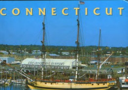 United States  - Postcard Circulated In 1995 - Replica Of The British Warship HMS Rose In Bridgeport   - 2/scans - Bridgeport