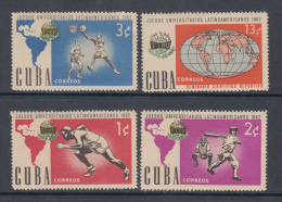 1962.17 CUBA 1962. Ed.973-76. JUEGOS DEPORTIVOS LATINOAMERICANOS. UNIVERSITY GAMES. - Ungebraucht