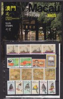 MACAO 1985, Original, Sealed Year Set - Souvenir Folder Incl. Blackprint MNH In Superb Quality - Años Completos
