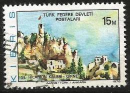 Turkish Cyprus 1976 - Mi. 37 O, Saint Hilarion Fortress, Girne | Castles | Tourism | Paintings - Gebraucht
