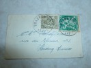 Enveloppe Petite Cachet Trazegnies Avec Contenu (petite Carte De Voeux) - Weltkrieg 1939-45 (Briefe U. Dokumente)