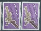 [13] Variétés : N° 1887 Satellite Symphonie Fond Violet Clair + Normal ** - Unused Stamps