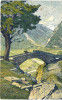 Thème - Illustration - Paysage - Pont Dans Le Tessin Suisse - Pont Nel Ticino Settentrionale - Carte Pro Juventute - Moos, Carl