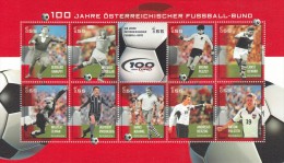 Austria - MF Di 10 Stamps** 100 Jahre Osterreichisccher Fussball.bund - Unused Stamps