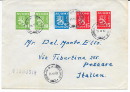 FINLAND 1953 POSTILJ To PESCARA ITALY - Storia Postale