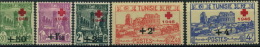 France, Tunisie : N° 305 à 309 X Année 1946 - Neufs