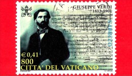 VATICANO - Usato - 2001 - Centenario Della Morte Di Giuseppe Verdi - 800 L. - 0,41 € - Usados