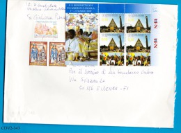 VATICANO, 2010, Busta Viaggiata Con Affrancatura Mista E Foglietto Visita Benedetto XVI Camerun E Angola - Covers & Documents