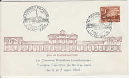 Luxembourg 1965 - Cachet Spécial Cheminots Philatélistes - Gare Centrale Train - Frankeermachines (EMA)