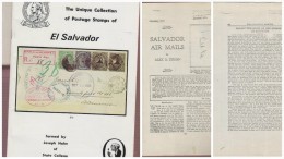 O) 1979 EL SALVADOR, CATALOG THE UNIQUE COLLECTION OF POSTAGE STAMPS OF SALVADOR, JOSEPH HAHN, FLIGHTS XEROX COPIES, XF - 1950-Now