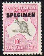1932. Map With Kangoru 10 Shilling SPECIMEN. Scarce Stamp..   (Michel: 109x SPECIMEN) - JF190505 - Ungebraucht