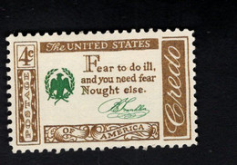 202745662 1960 (XX) POSTFRIS MINT NEVER HINGED  SCOTT  1140 - AMERICAN CREDO - Unused Stamps