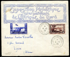 ALGERIE - N° 100 / LETTRE OFFICIELLE DE  L'EXPO. PHILA. INTER. D´A.F.N. OBL. DU 4/5/1930 AVEC VIGNETTE BLEU ND - SUP - Covers & Documents