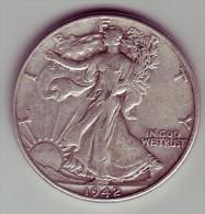 - USA - Etats Unis - Half Dollar Liberty  1942. - 1916-1947: Liberty Walking