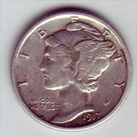 - USA - Etats Unis - One Dime Mercury 1917. - 1916-1945: Mercury (Mercure)