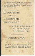 Denise Jadot Communion Solennelle Villers La Loue 1943 - Meix-devant-Virton