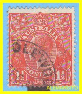 AUSTRALIA -   SELLO  1-1/2 PENNY  1913-14  King George V - Usados