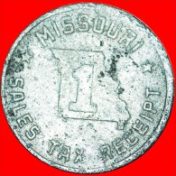 * MISSOURI (1937-1942): USA ★ SALES TAX RECEIPT 1 MILL! LOW START ★ NO RESERVE! - Notgeld