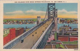 Delaware River Bridge Between Philadelphia Pennsylvania And Camden New Jersey 1944 - Camden