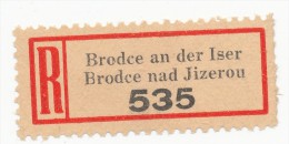 Böhmen Und Mähren / R-label: Brodce An Der Iser - Brodce Nad Jizerou (2x Number: "535" And "921") (BM1-0256) - Sonstige & Ohne Zuordnung