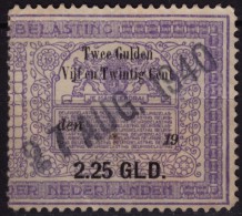 NETHERLANDS Revenue Stamp - BELASTING - 2.25 GLD - Used - Fiscale Zegels